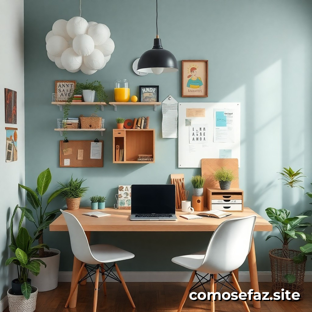 Organizando um Espaço de Trabalho em Casa com Materiais Reciclados e Criativos