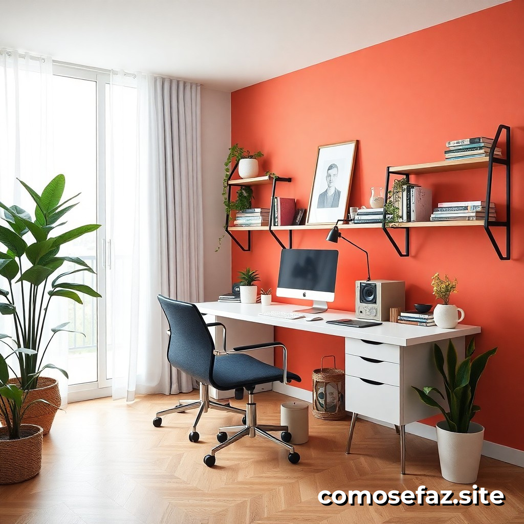 Organizando um espaço de trabalho organizado e minimalista em casa