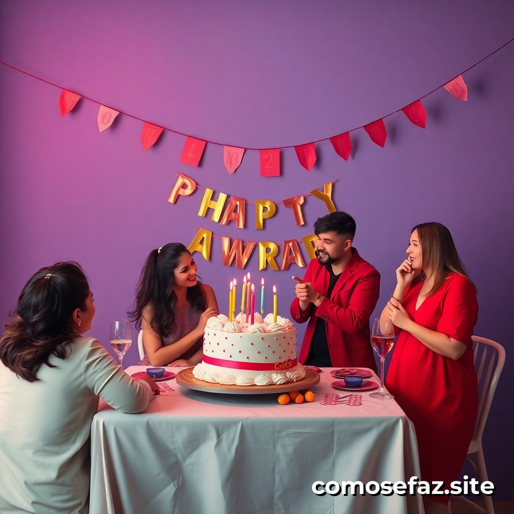 Organizando um evento de aniversário surpresa para um amigo ou familiar