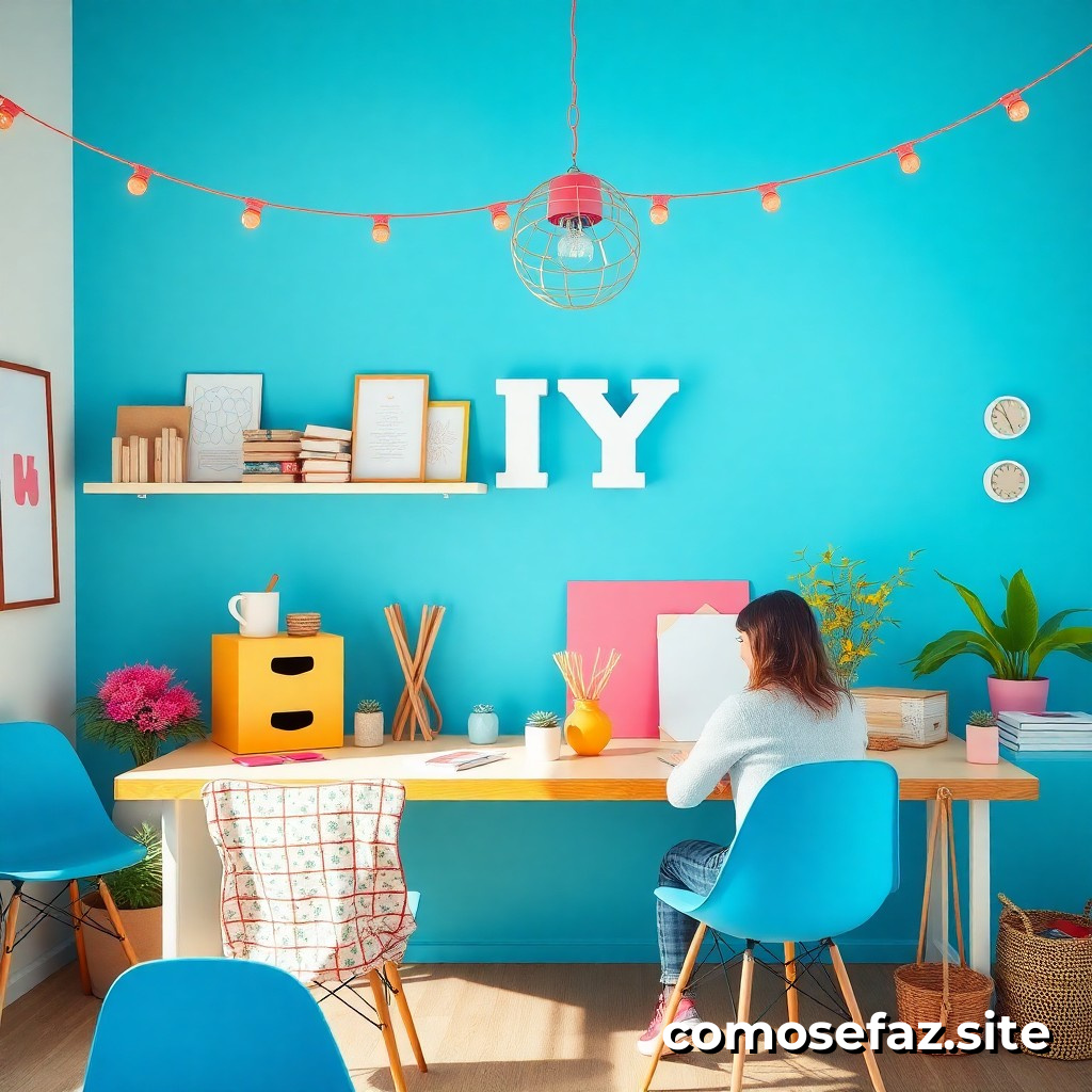 Organizando um evento de DIY para criar um espaço de trabalho criativo em casa