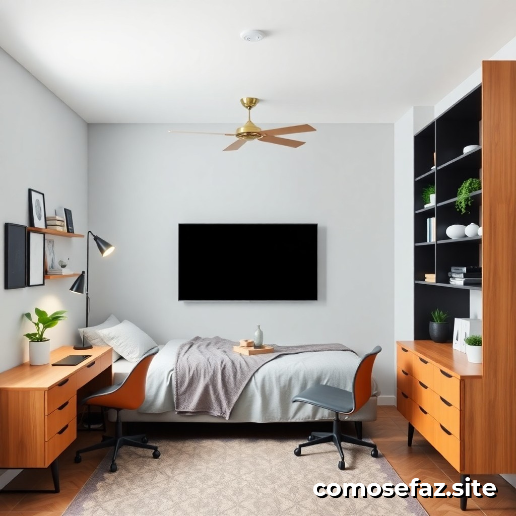 Organizando um quarto minimalista e funcional