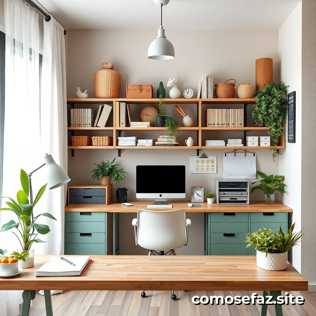Organizando un Espacio de Trabajo Eficiente y Productivo en Casa con Materiales Reciclados