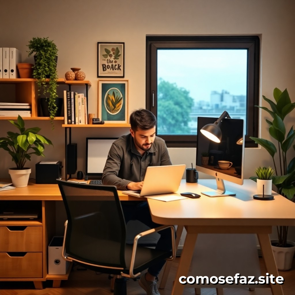 Organizando un espacio de trabajo en casa para mejorar la productividad