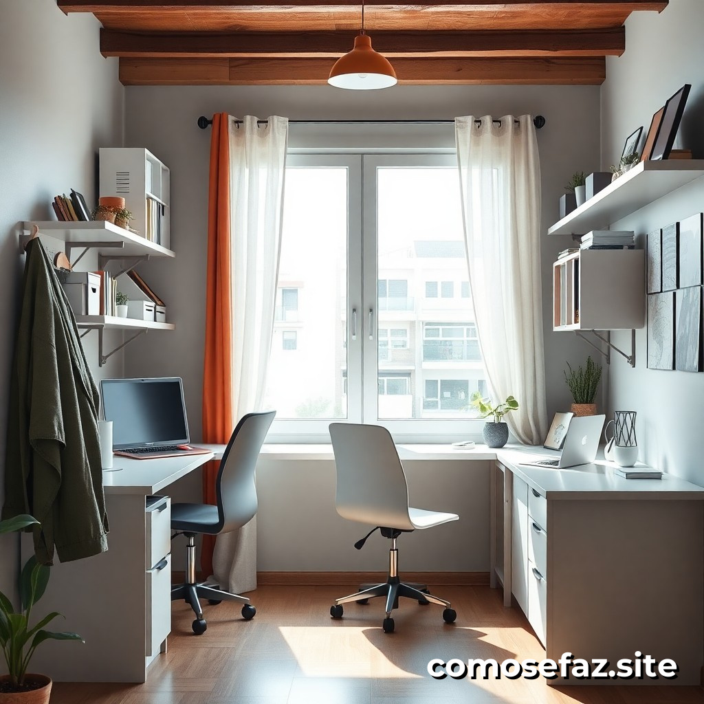 Organizando un espacio de trabajo en un hogar pequeño para mejorar la productividad