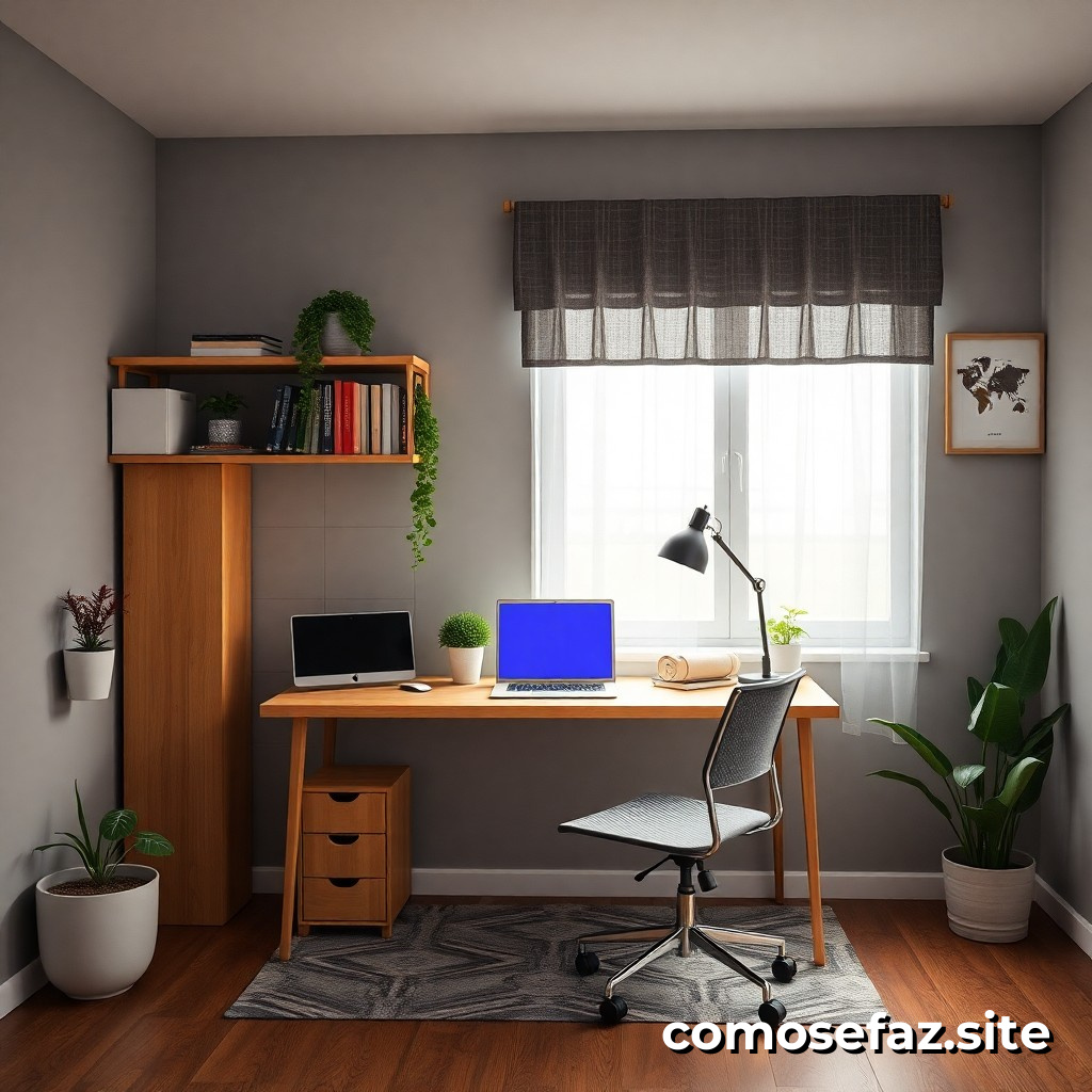 Organizar um pequeno escritório em casa com orçamento limitado
