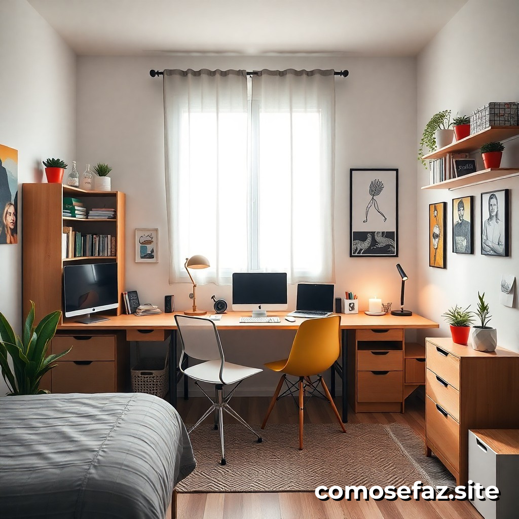 Organizar un espacio de trabajo creativo y productivo en mi habitación
