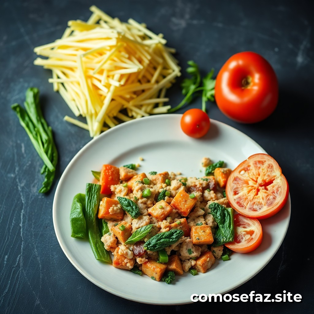 Preparación de un plato de comida saludable y económica con proteínas vegetales