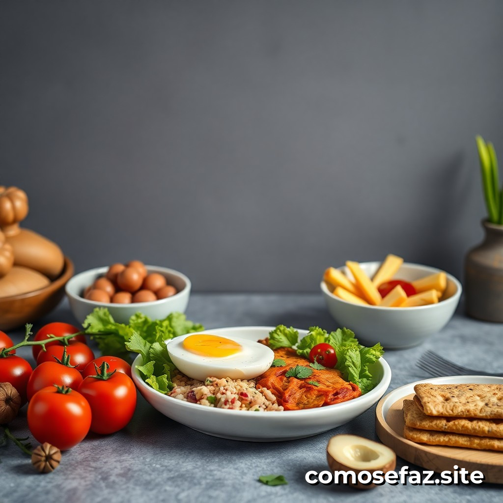 Preparación de una comida saludable y rápida para el desayuno