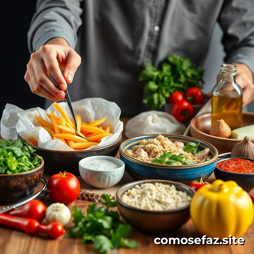 Preparando comidas saludables y económicas para la semana con ingredientes básicos
