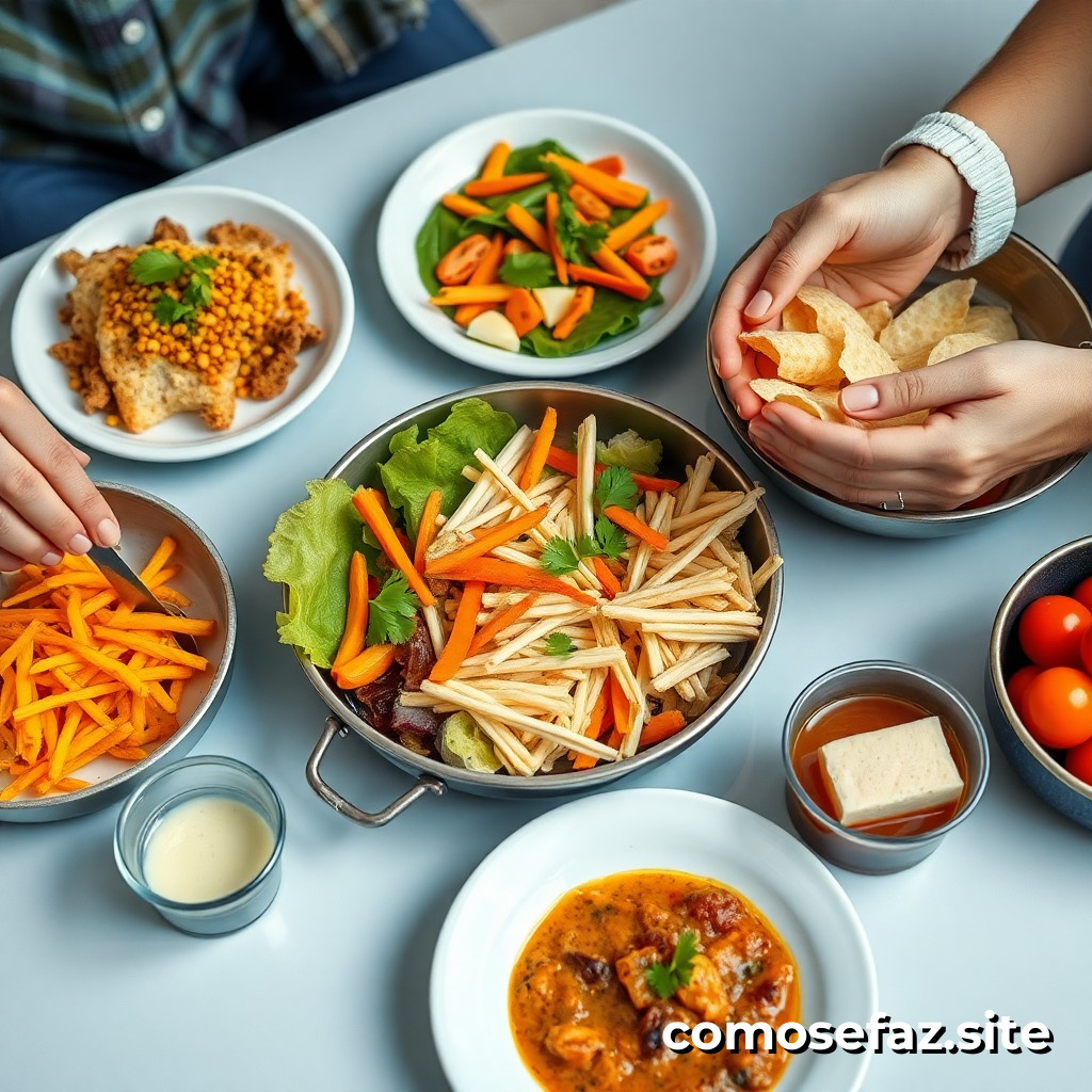 Preparando comidas saludables y económicas para una semana de trabajo