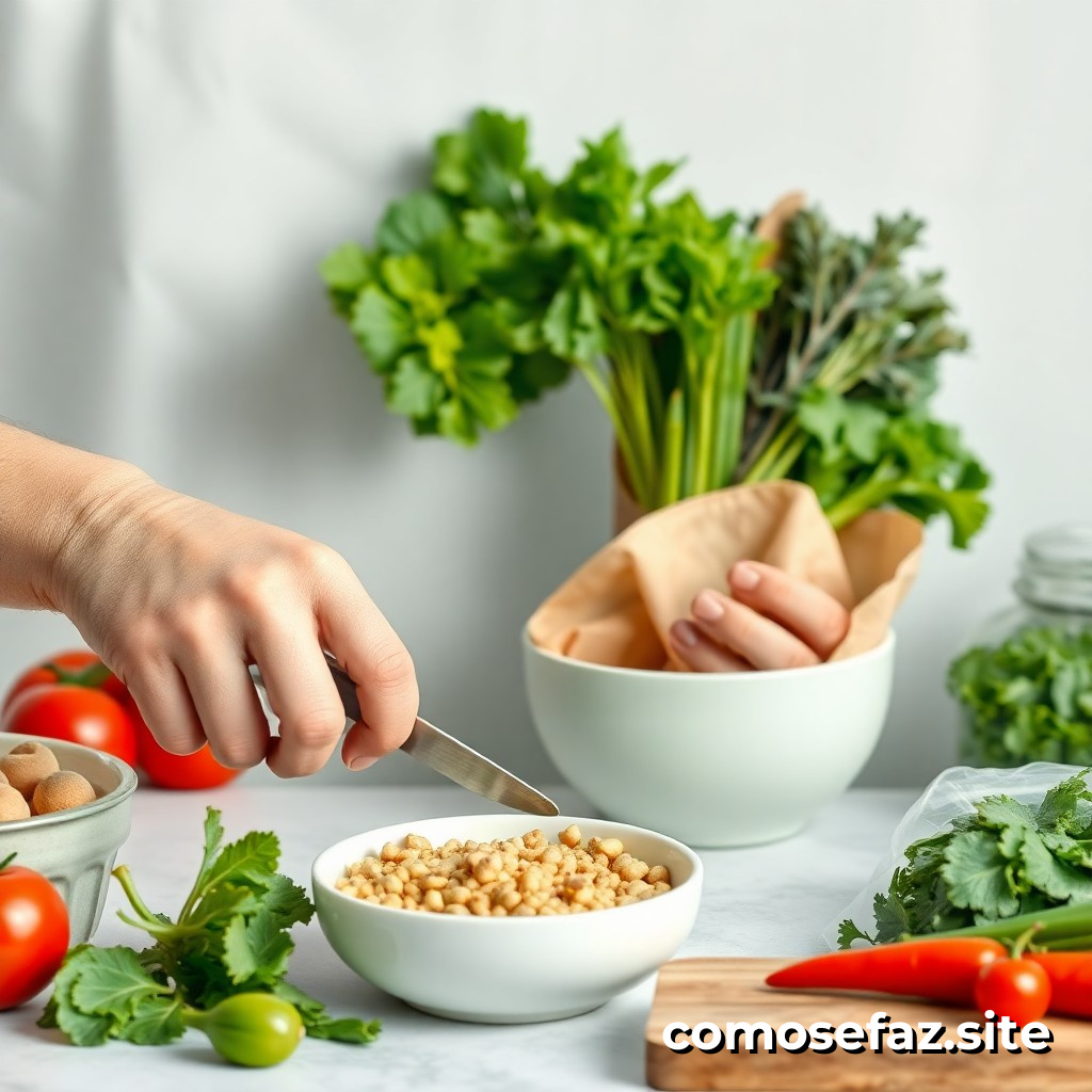 Preparando refeições saudáveis e econômicas com ingredientes em oferta
