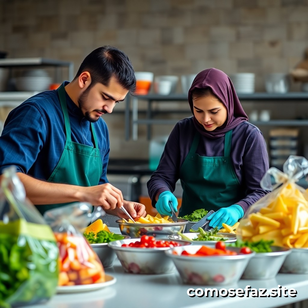 Preparando refeições saudáveis e econômicas em grandes quantidades