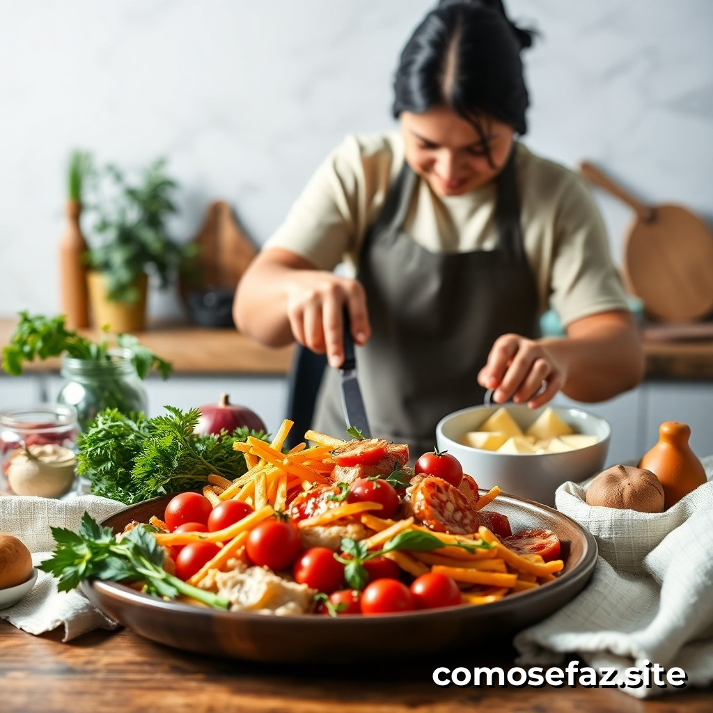Preparando refeições saudáveis e econômicas para a semana com ingredientes básicos