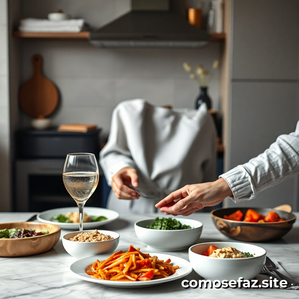 Preparando um jantar rápido e saudável para uma semana ocupada
