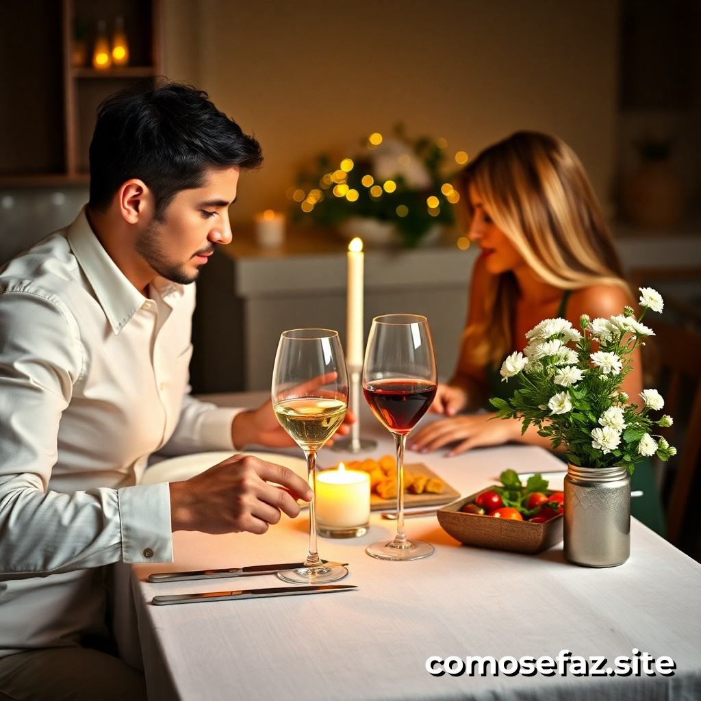 Preparando um jantar romântico para dois em menos de 30 minutos