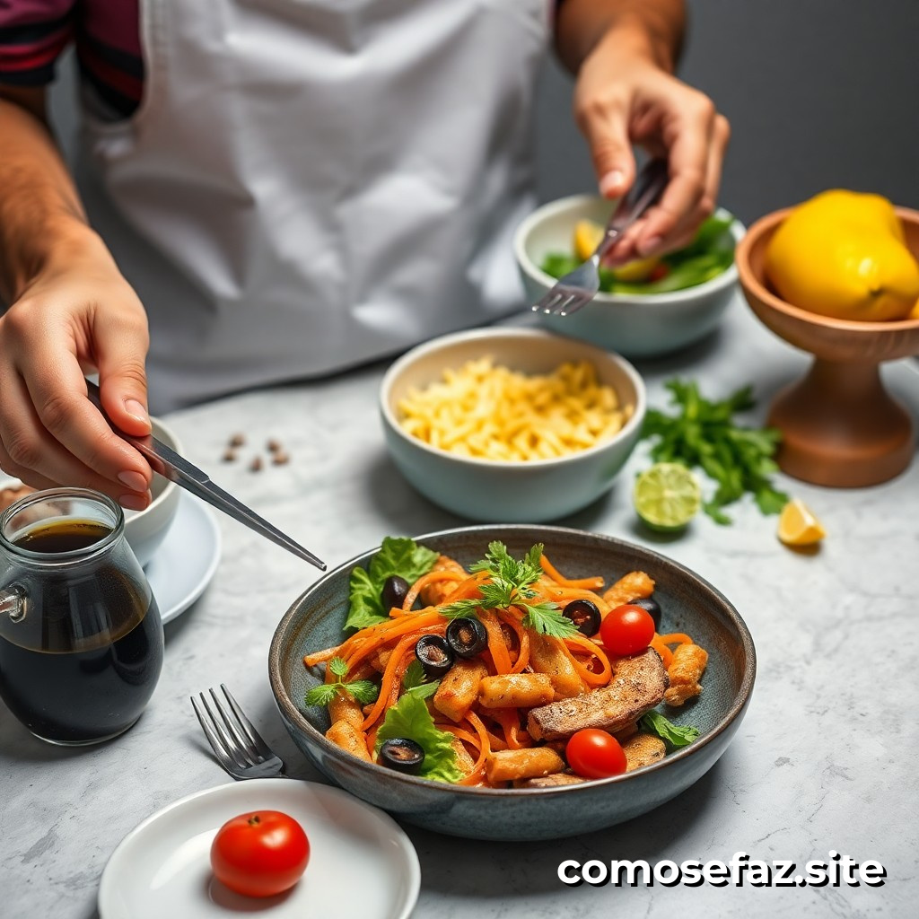 Preparando um jantar saudável e rápido para a semana