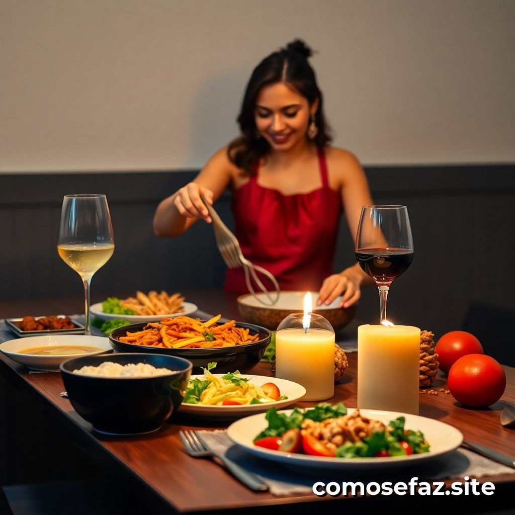 Preparando um jantar saudável e rápido para uma noite de semana