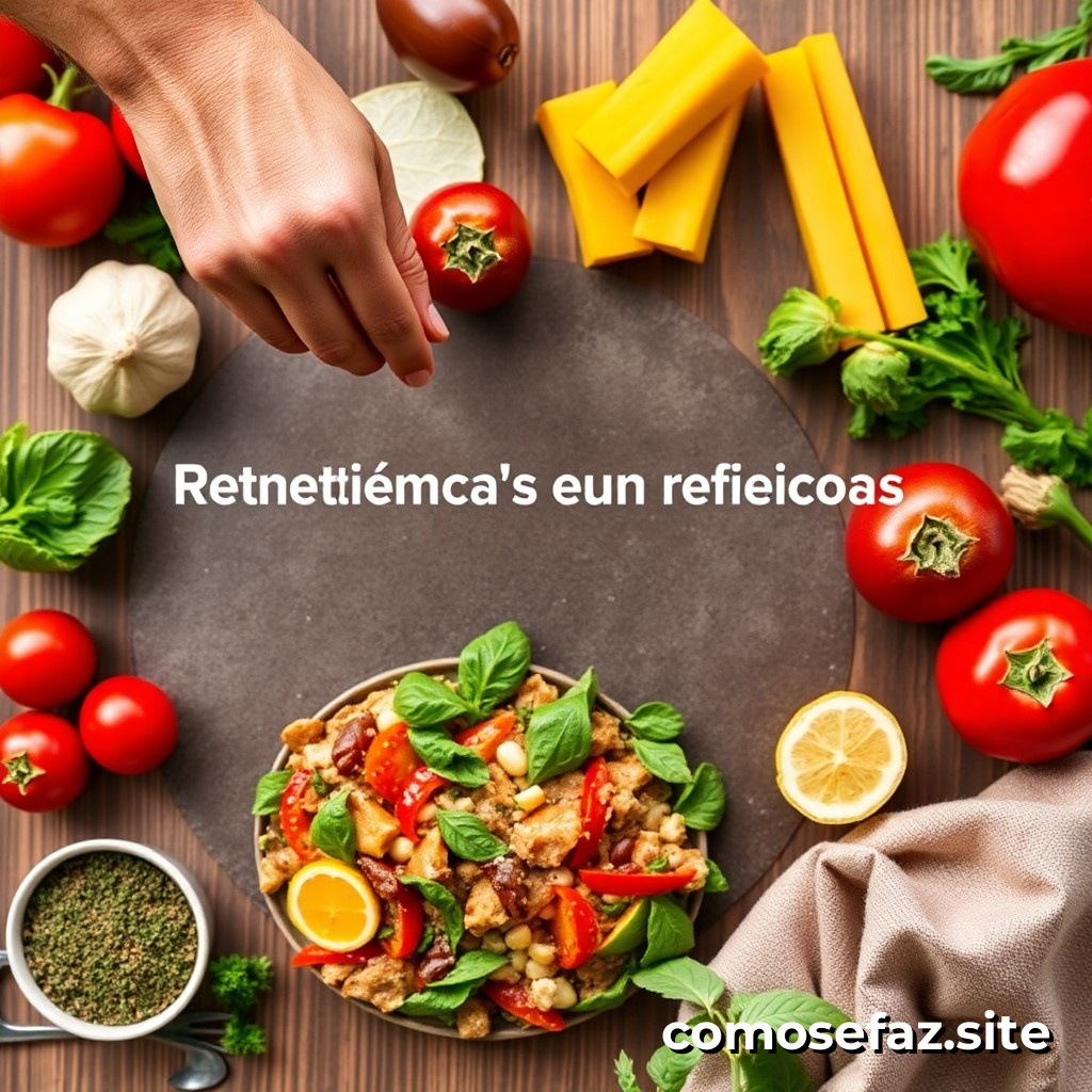 Preparando um menu de refeições saudáveis e econômicas para a semana usando ingredientes em promoção
