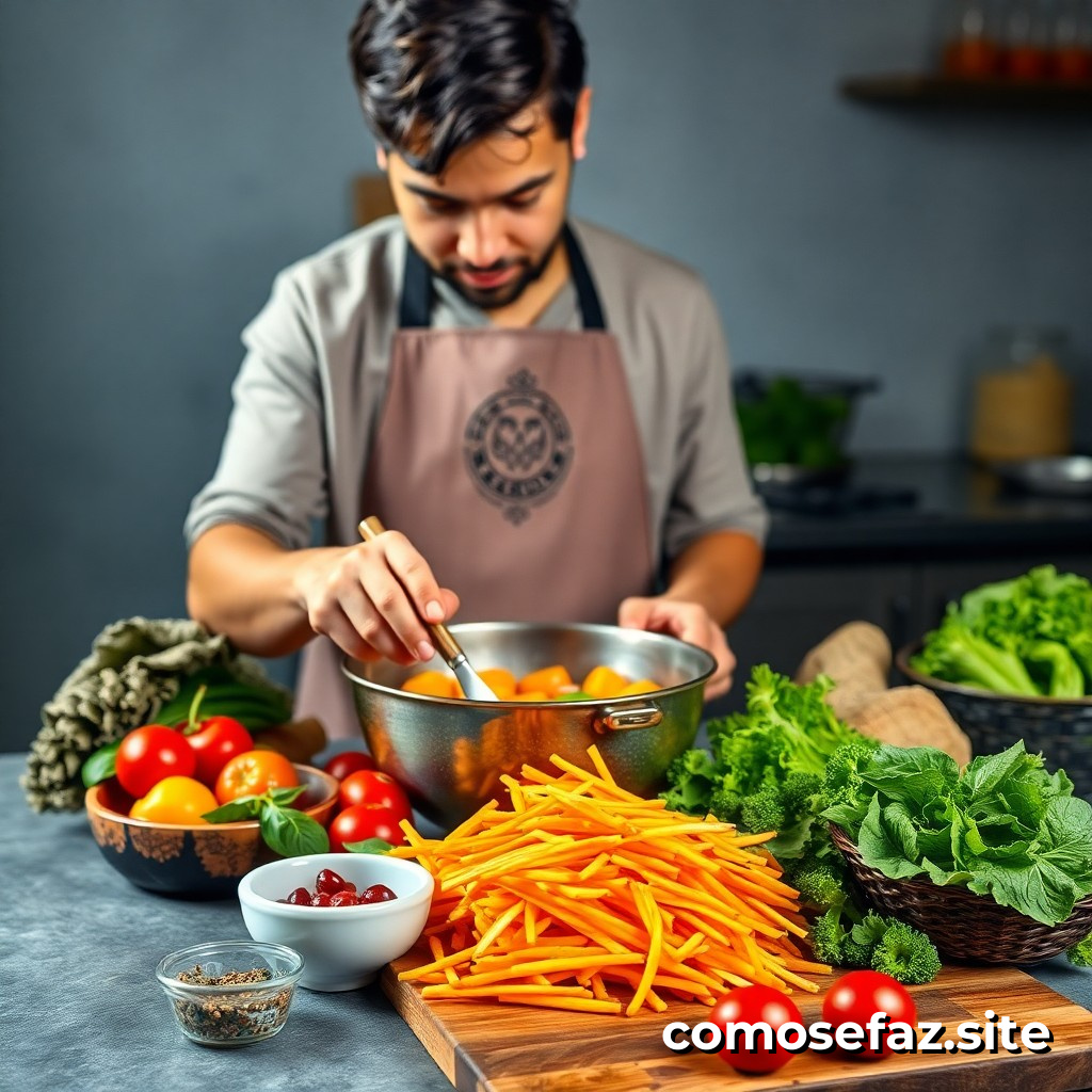 Preparando um Prato de Comida Funcional para Aumentar a Energia e a Concentração
