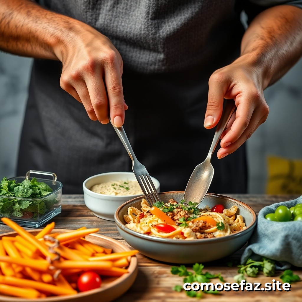 Preparando um prato de comida funcional para melhorar a saúde digestiva