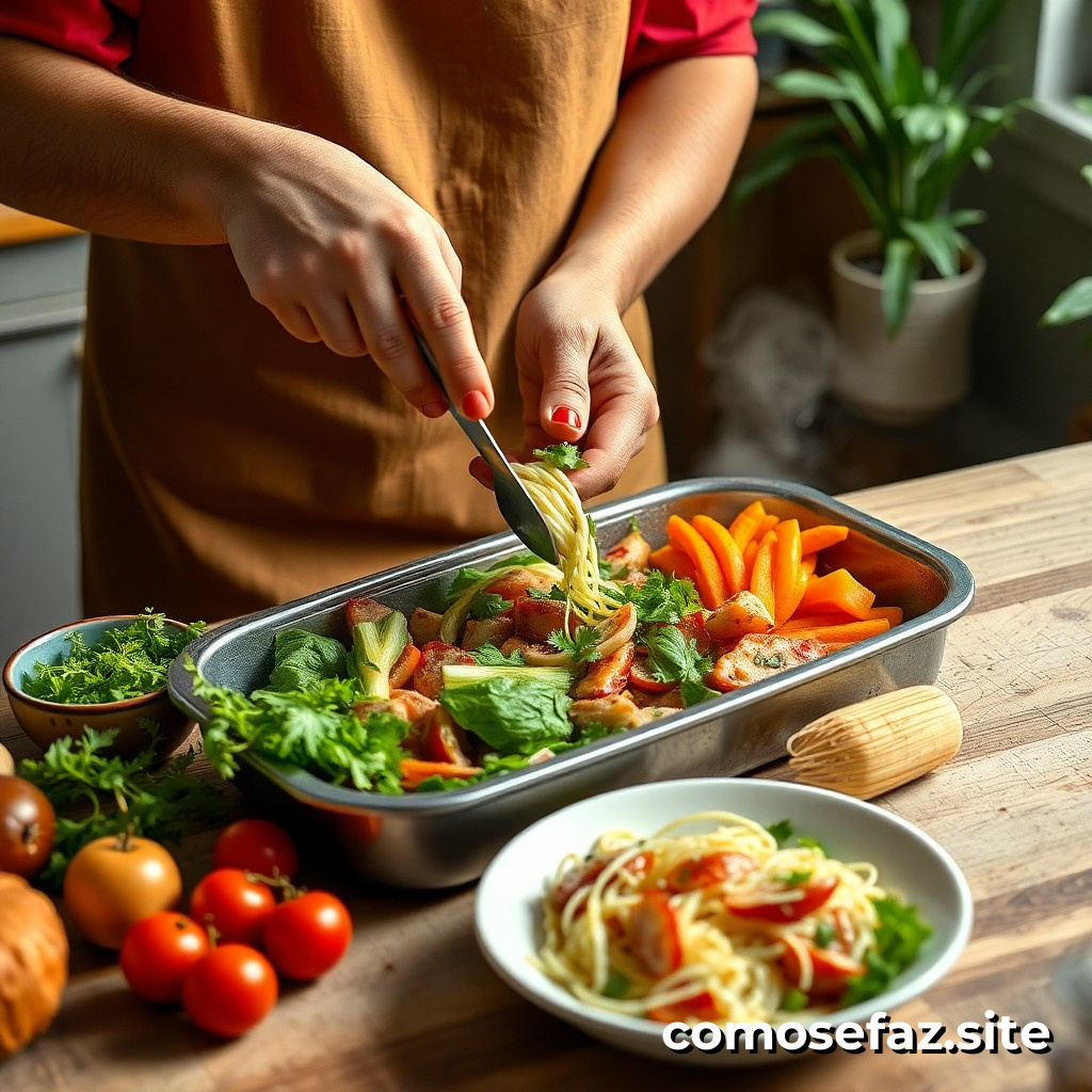 Preparando um Prato de Comida Saudável com Alimentos de Baixo Custo