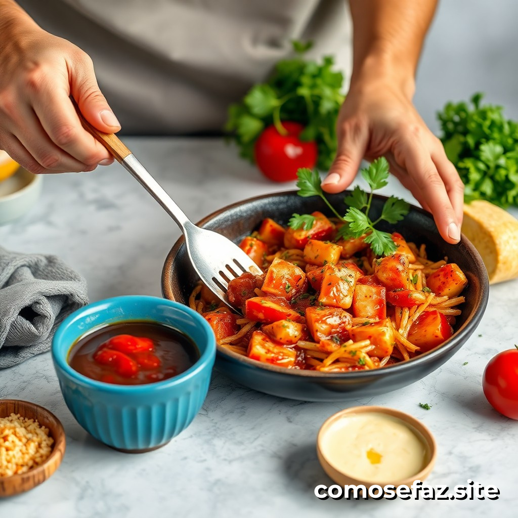 Preparando um Prato de Comida Saudável com Ingredientes Sazonais e Economia de Tempo