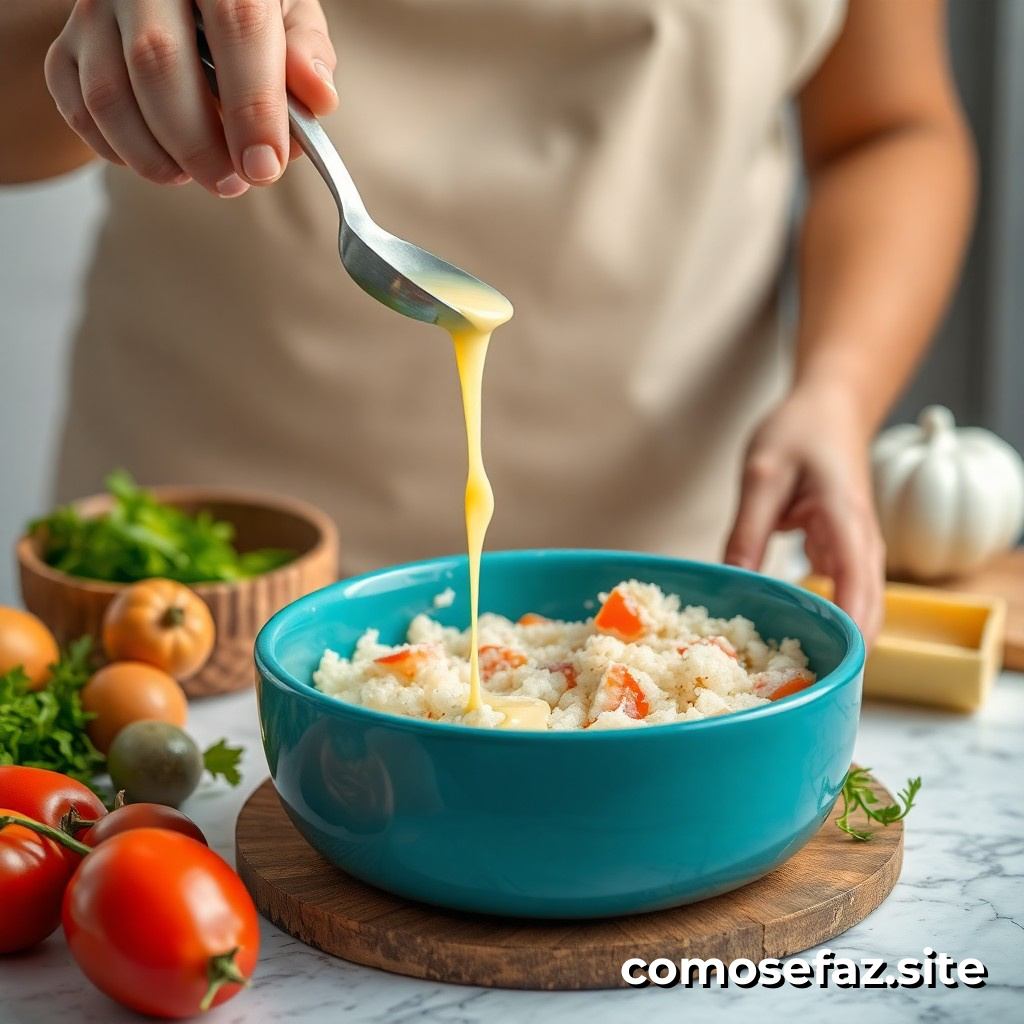 Preparando um Prato de Comida Saudável com Ingredientes Sazonais e Fermentação