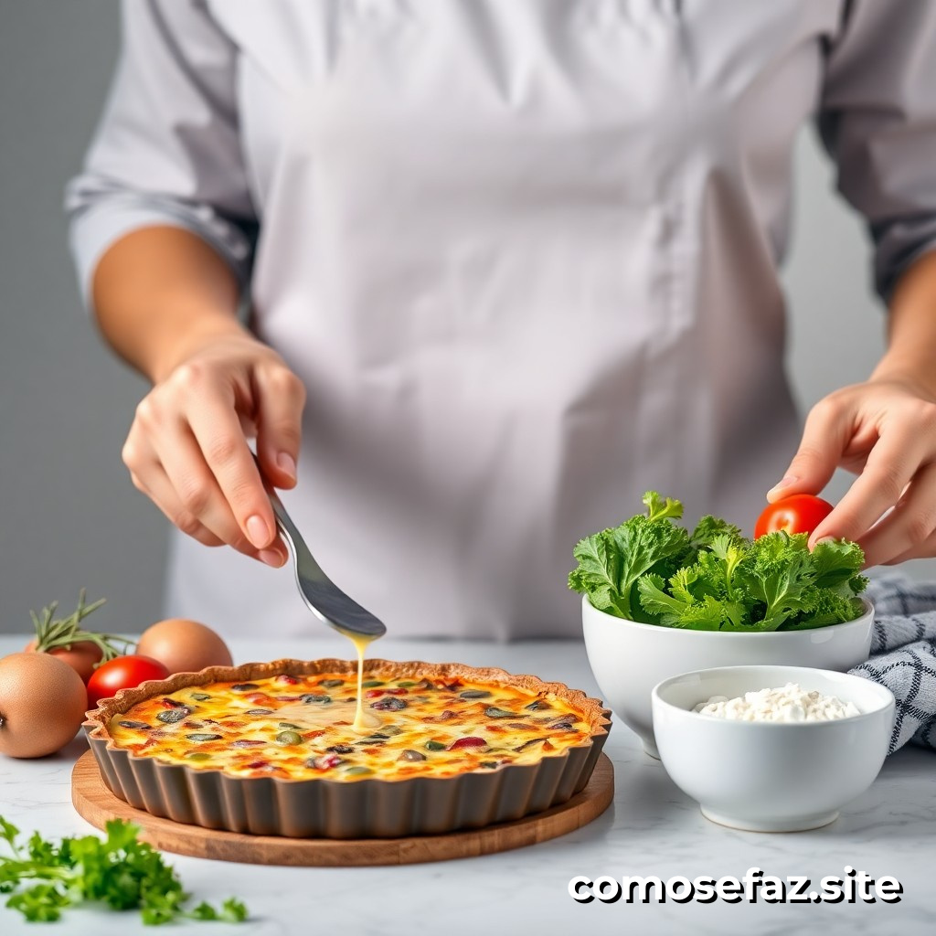 Preparando um Prato de Comida Saudável e Deliciosa com Ingredientes de Estação: Como Fazer um Quiche de Legumes