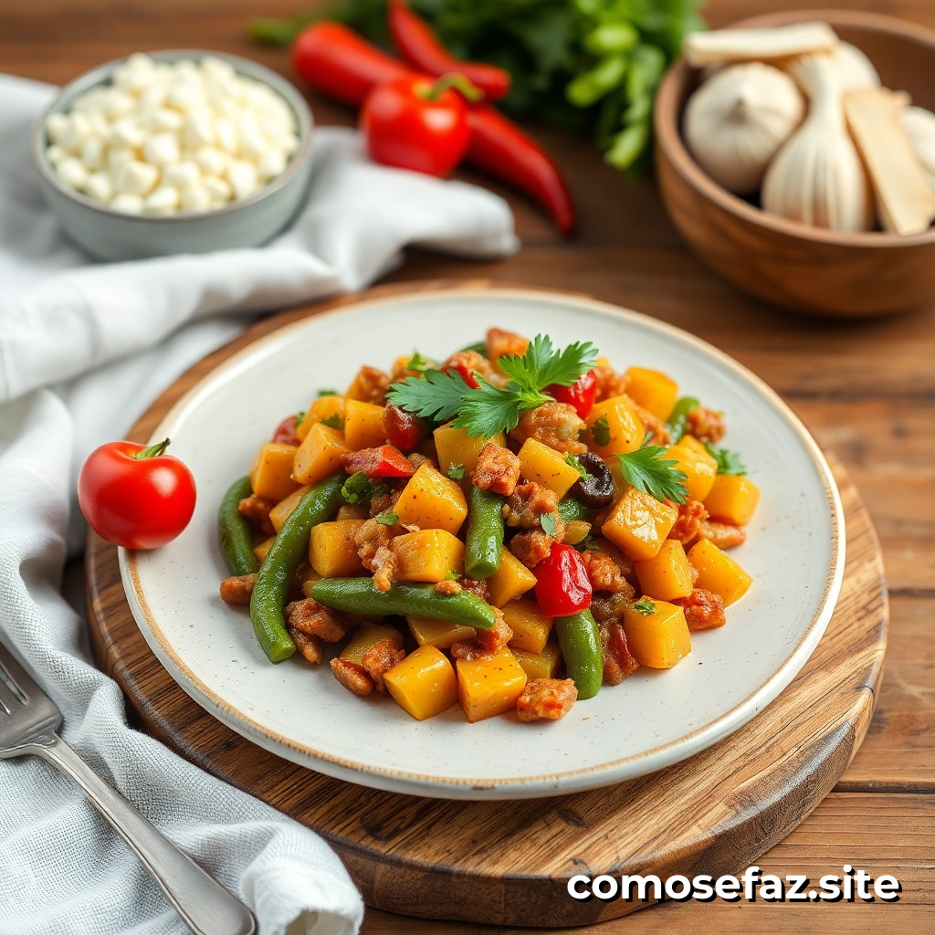 Preparando um Prato de Comida Saudável e Deliciosa com Legumes de Estação: Como fazer um Estufado de Legumes