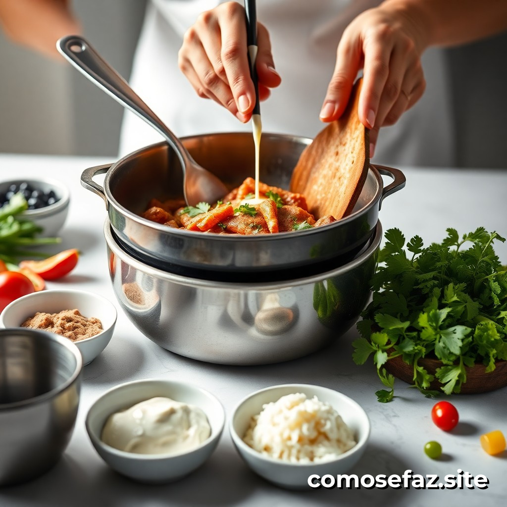 Preparando um Prato de Comida Saudável e Econômico com Ingredientes em Liquidación