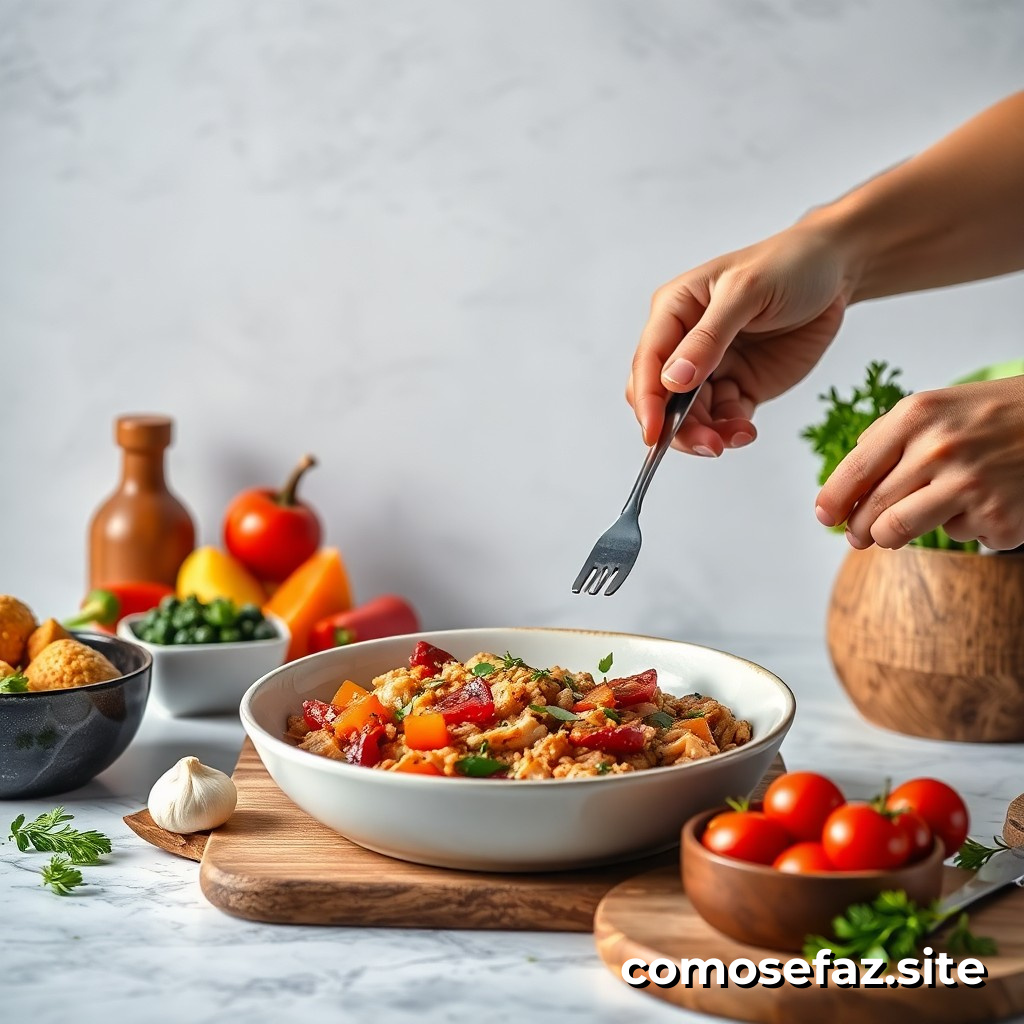 Preparando um Prato de Comida Saudável e Econômico com Ingredientes Sazonais
