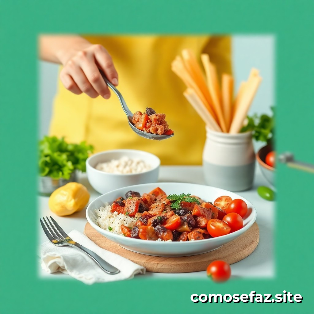 Preparando um prato de comida saudável e fácil de fazer para uma semana de trabalho