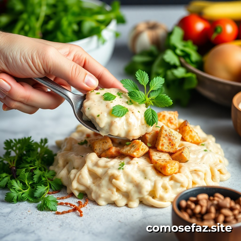Preparando um Prato de Comida Saudável e Rápido com Ingredientes de Sobremesa