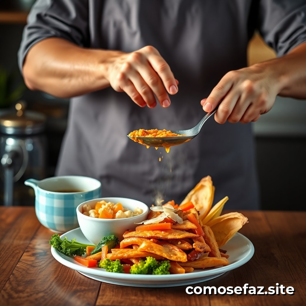 Preparando um Prato de Comida Saudável e Rápido para o Café da Manhã