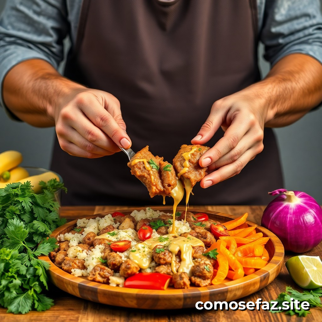 Preparando um Prato de Comida Saudável e Saboroso com Ingredientes Locais