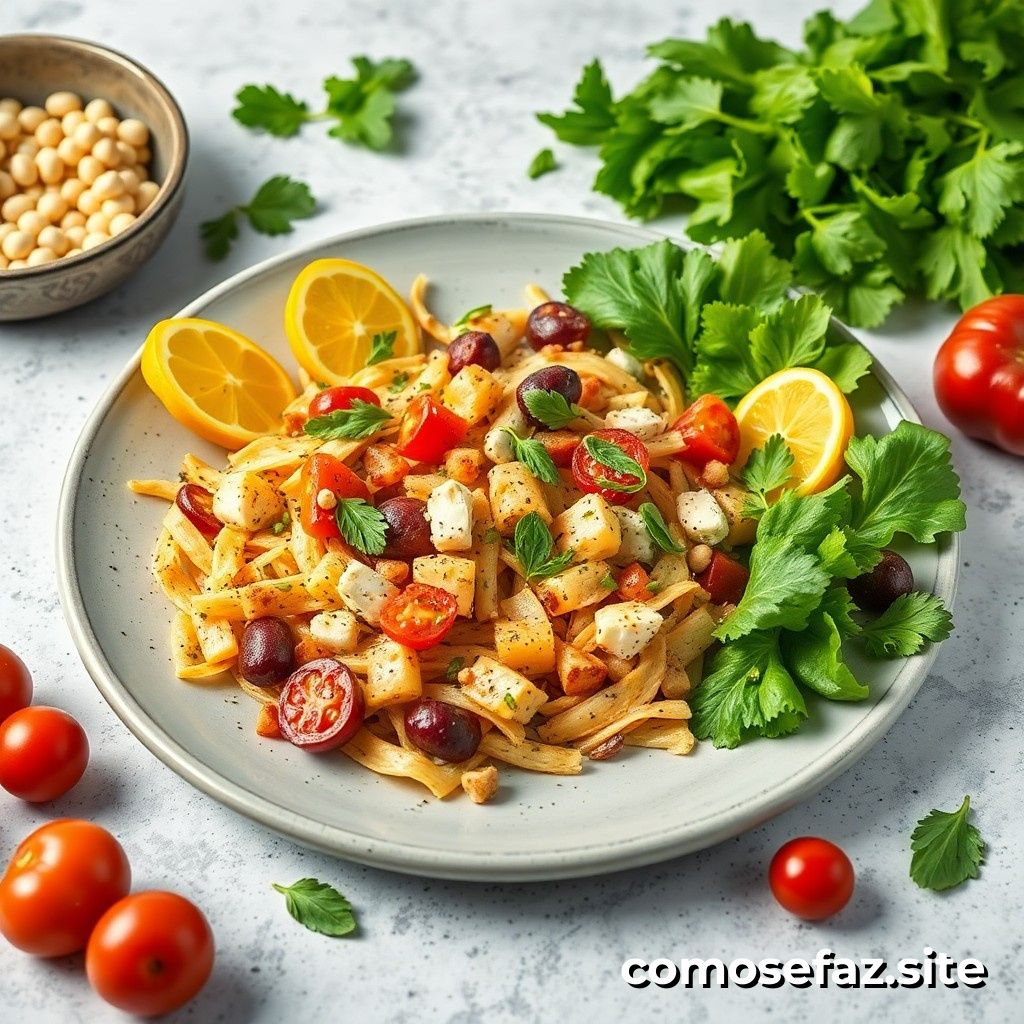Preparando um prato de comida vegana com ingredientes frescos e econômicos para uma semana