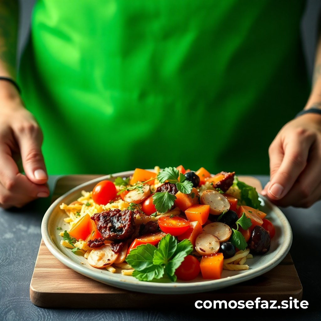 Preparando um prato de comida vegana para iniciantes: um tutorial passo a passo