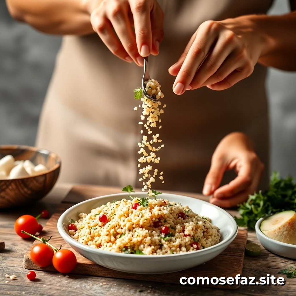 Preparando um Prato de Quinoa Saudável e Delicioso