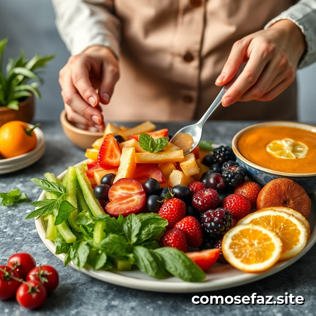 Preparando um Prato Saudável e Delicioso com Frutas de Temporada