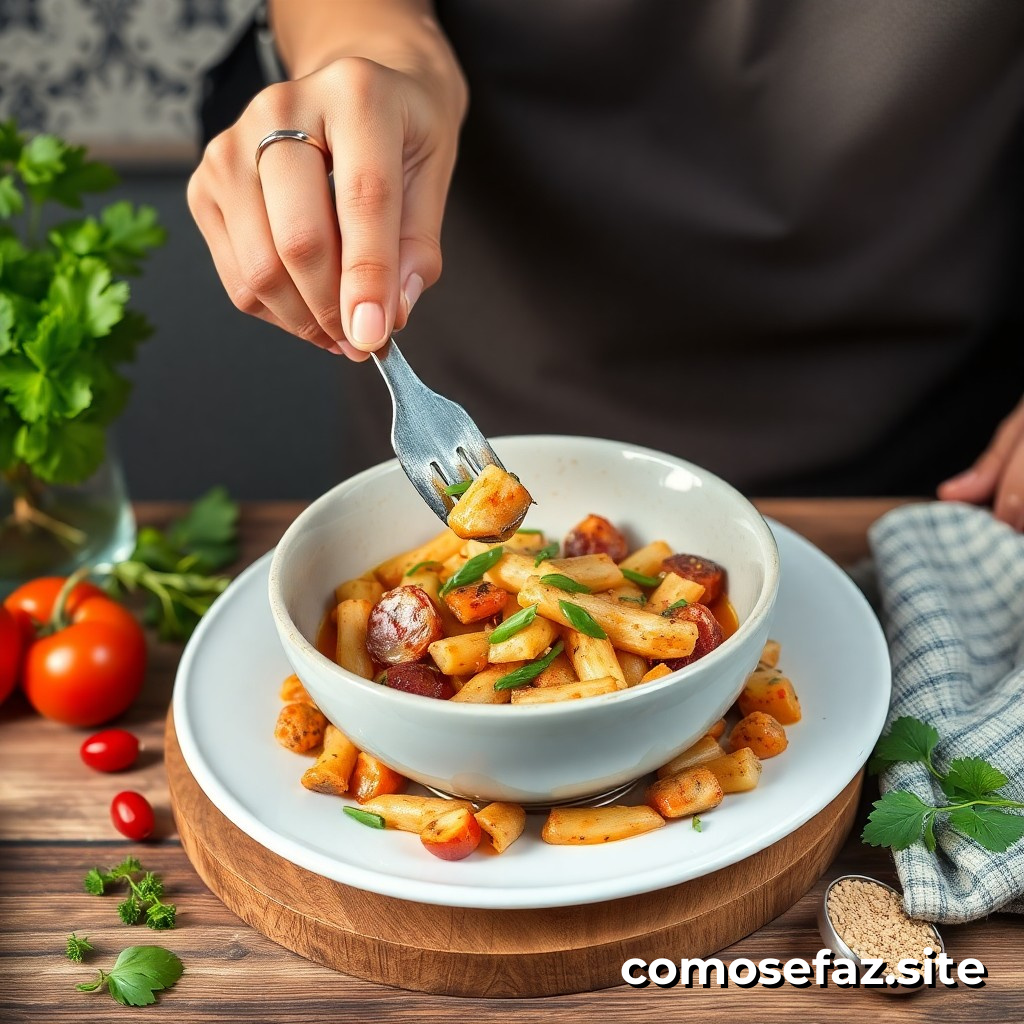 Preparando um Prato Saudável e Delicioso com Ingredientes de Temporada