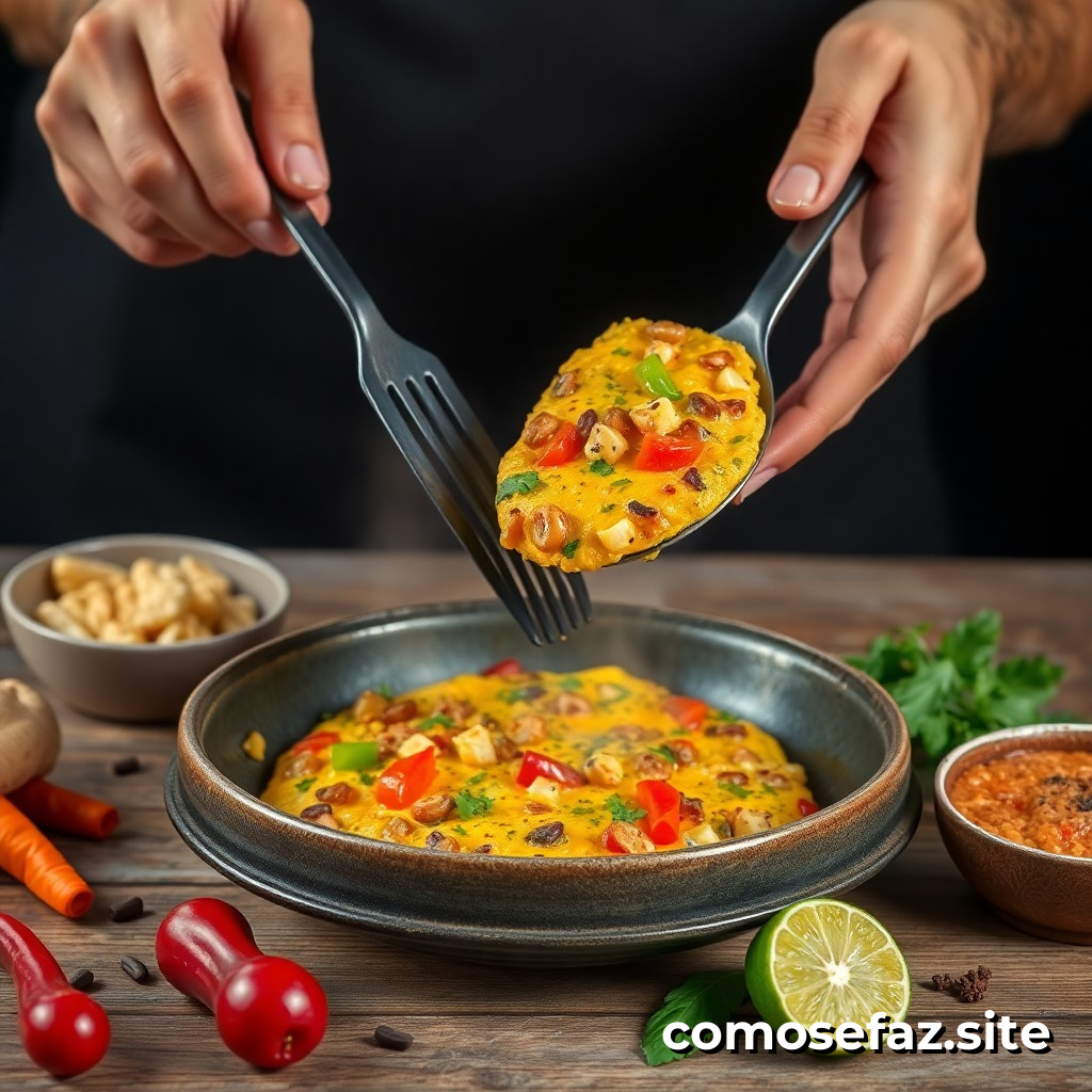 Preparando um Prato Saudável e Delicioso com Ingredientes em Estoque: Omelete de Legumes