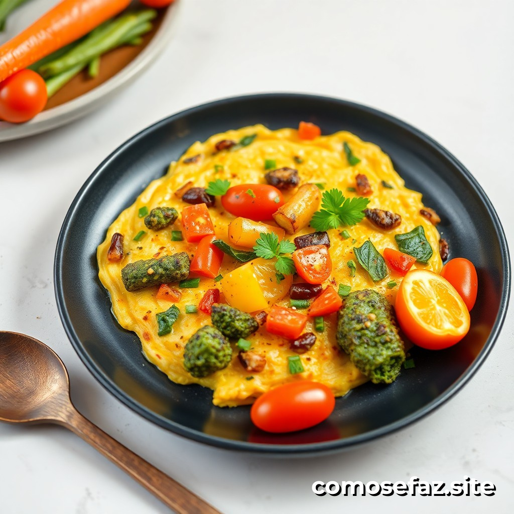 Preparando um Prato Saudável e Rápido para Iniciantes: Omelete de Vegetais