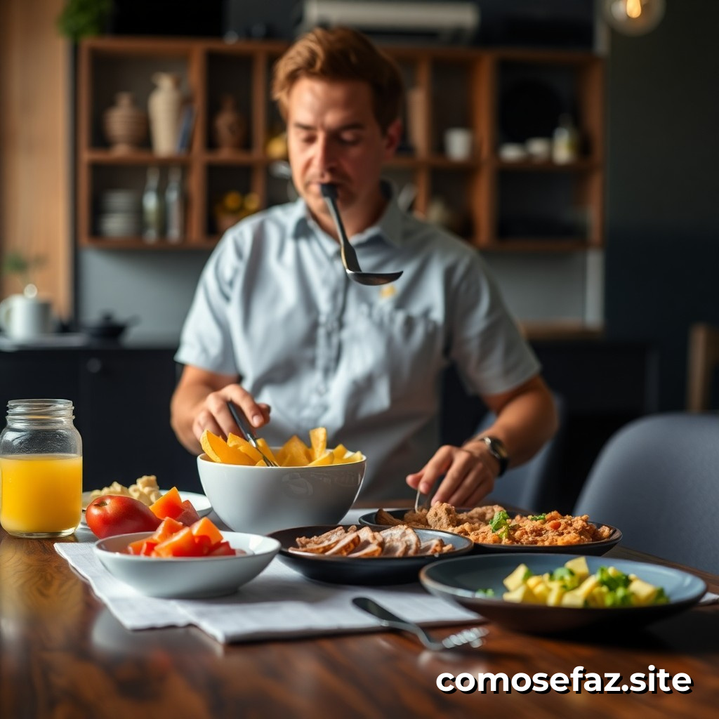 Preparando um Prato Saudável e Rápido para o Almoço de Trabalho