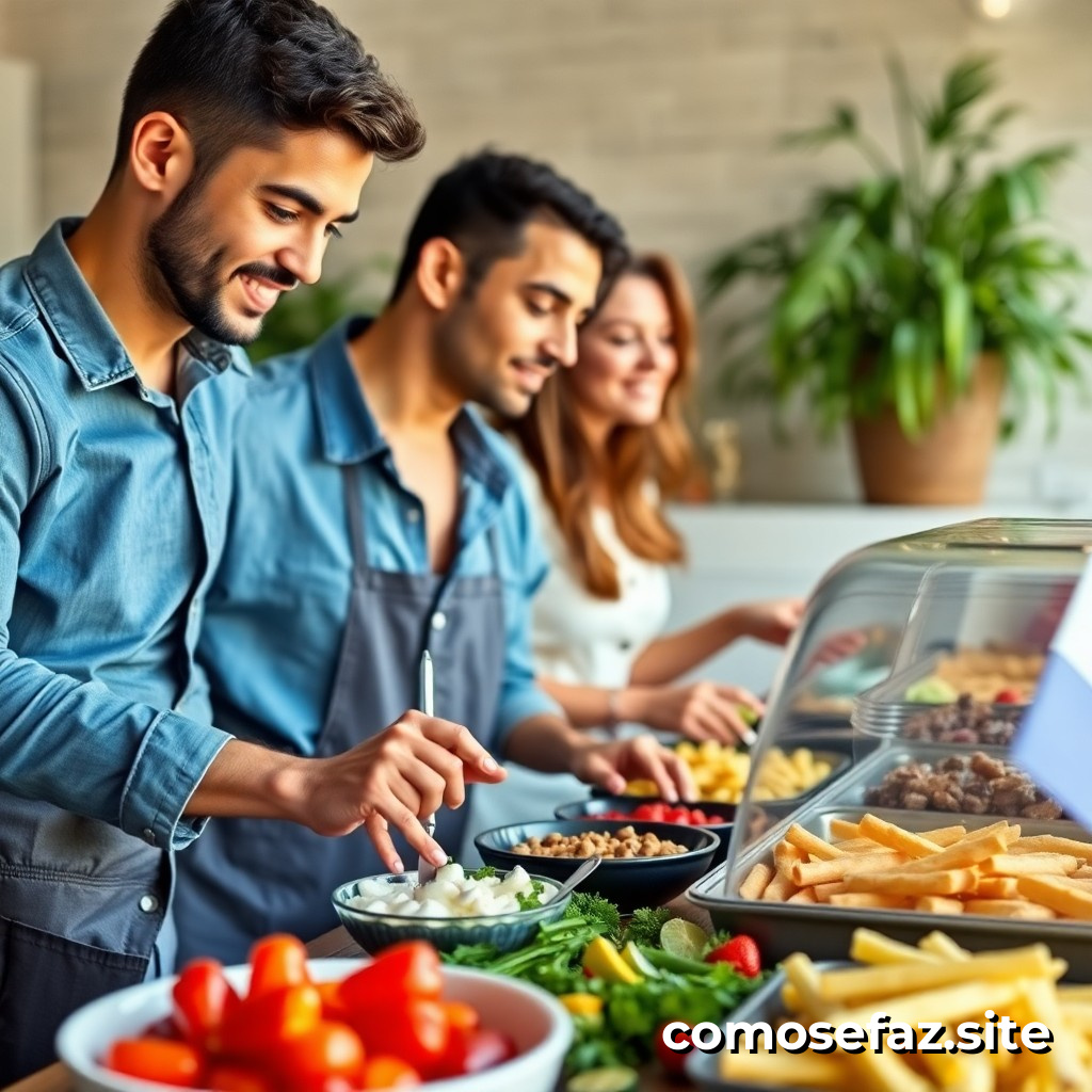 Preparando un buffet de snacks saludables para una fiesta de amigos