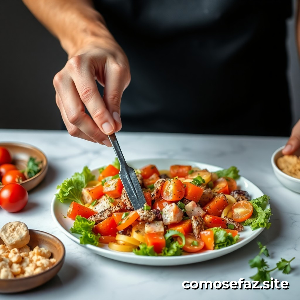 Preparando un delicioso plato de comida vegetariana con ingredientes de estación y bajo costo