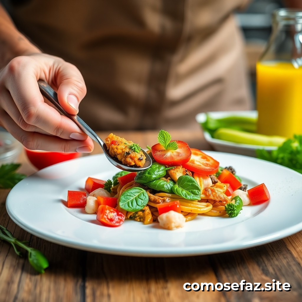 Preparando un plato de comida saludable y delicioso con ingredientes de temporada