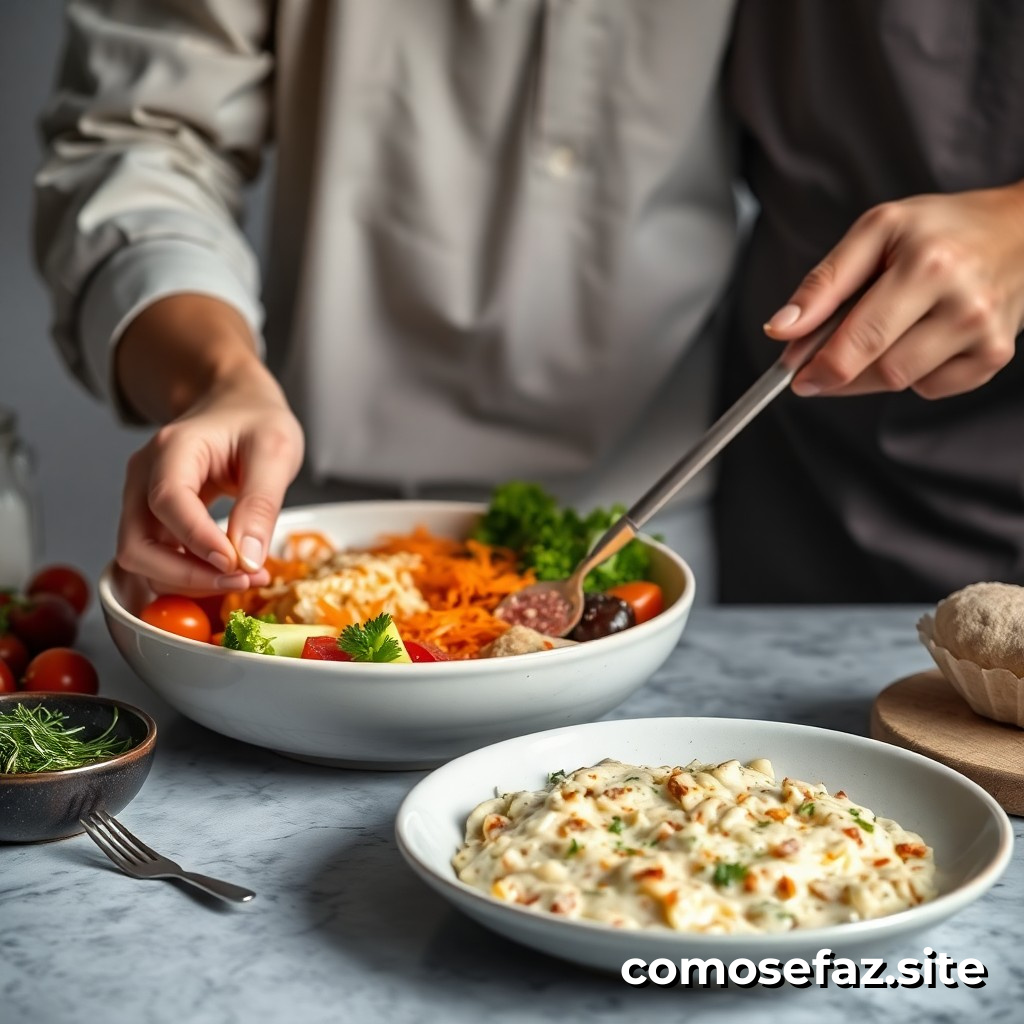 Preparando un plato de comida saludable y delicioso con ingredientes de temporada y recetas personalizadas