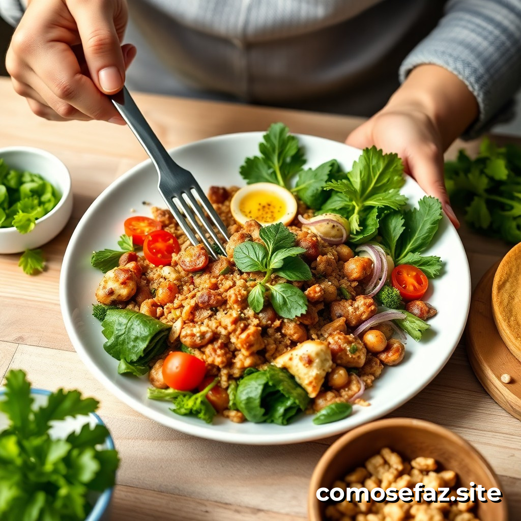 Preparando un plato de comida vegan y delicioso para principiantes