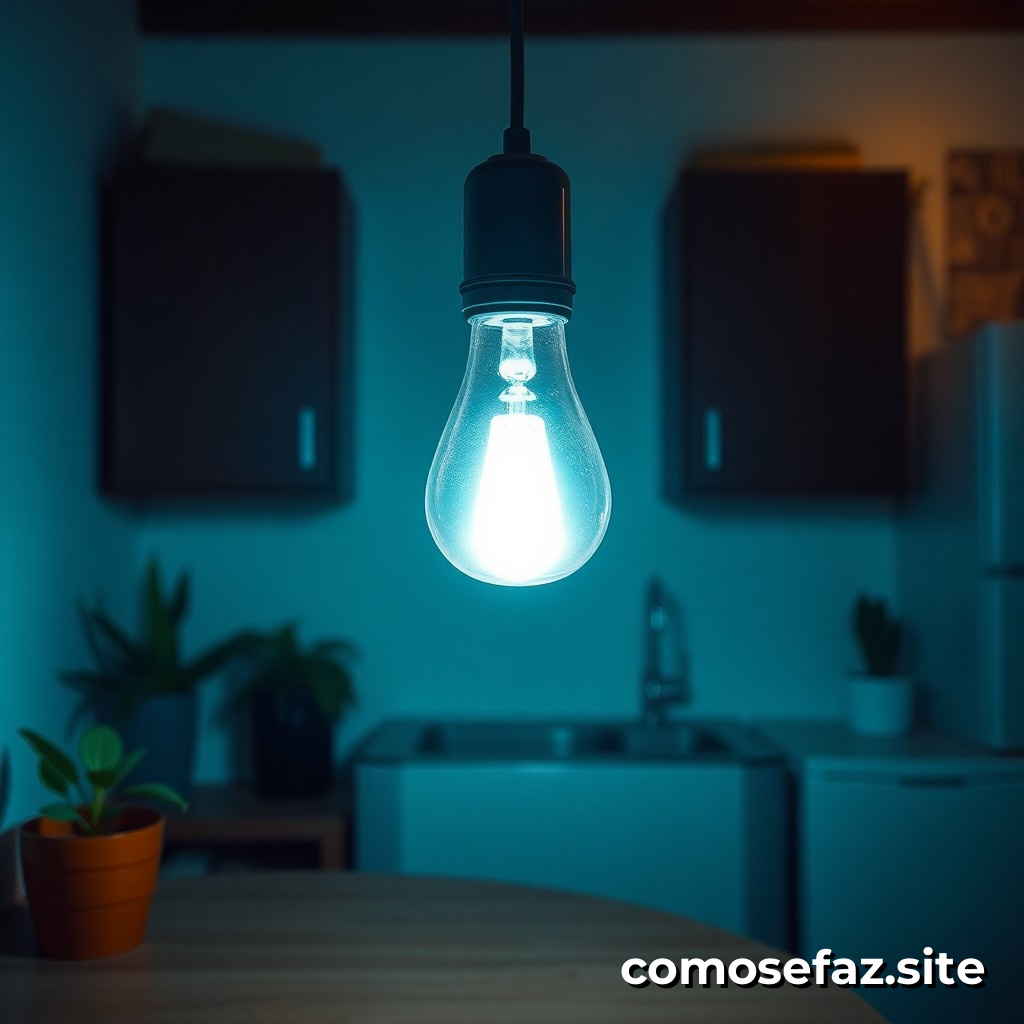 Trocando uma lâmpada incandescente por uma LED em sua casa